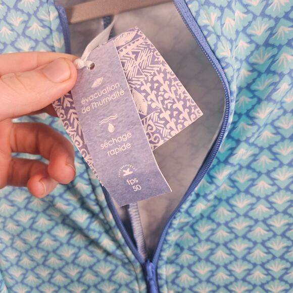 Sigrid Olsen Golf Tennis Blue Geometric Zip Up Jacket UPF 50 Women's Size Small - Picture 4 of 8
